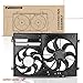 A-Premium Engine Radiator Cooling Fan Assembly Compatible with Volkswagen & Audi Models - Jetta, Jetta City, Passat, Golf, Golf R, Tiguan, Beetle, CC, Eos, GTI, R32, A3, A3 Quattro, TT, TT Quattro
