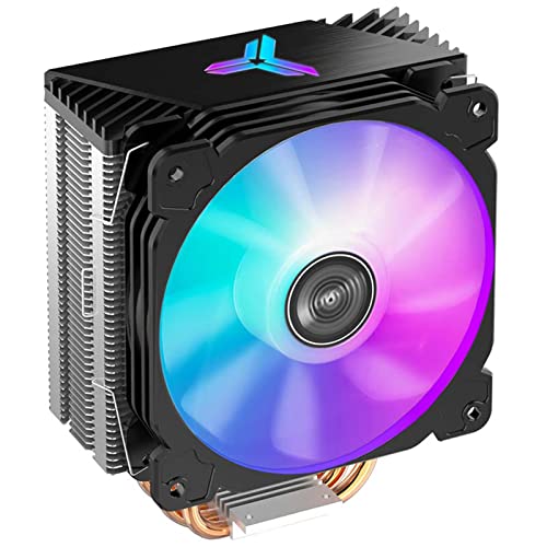 JONSBO CR1000 RGB CPU Cooling Fan, CPU Cooler 4 Heat Pipes, Removable 120mm PWM Fan, AMD Ryzen AM3 AM4, Intel LGA 1200 115X, Air Cooling Fan for CPU, Black