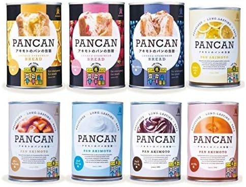 Amazon パン アキモト パンの缶詰 ８種各１缶アソートセット パン アキモト 食品 飲料 お酒 通販