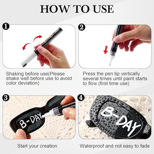 Image of Flutesan Personalized Rectangle Sunglasses with Marker Pens for Adult DIY Custom Birthday Wedding
