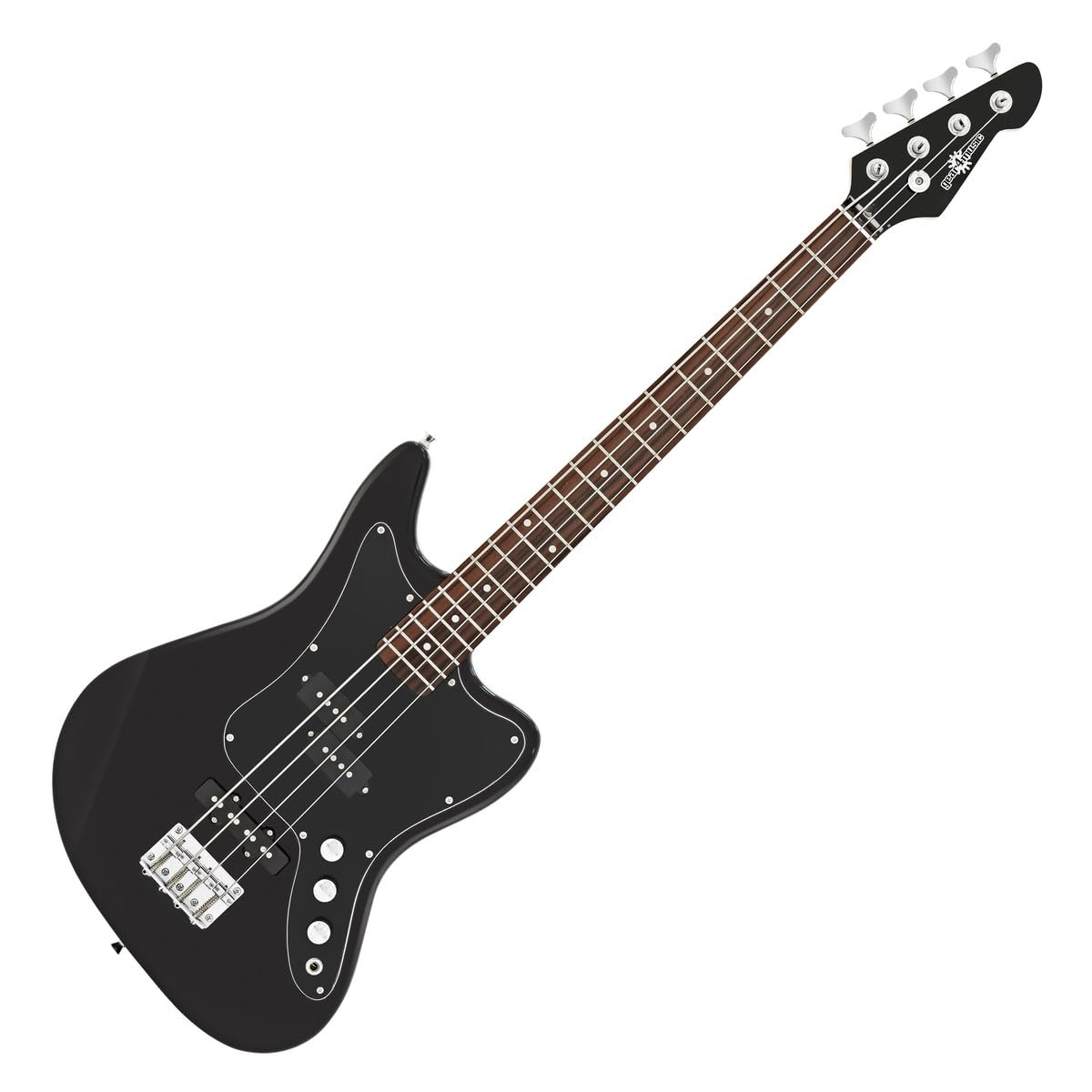 Basso a Scala Corta Seattle + Pacchetto con Amplificatore 15 W, Nero