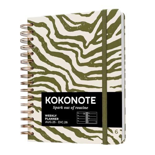 Kokonote - Agenda Semainier 2025-2026 Savannah | Agenda Scolaire, Format A5, Weekly Planner 2025 2026, Semainier 2025-2026 Université, Lycée, Étudiant