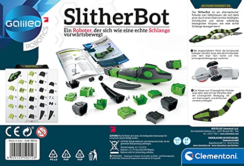 Clementoni Galileo Robotics SlitherBot - Wissenschaft & Roboter Spielzeug - mechanisches Spielen in Form Einer Schlange - Robotik Set für Kinder ab 8 Jahren 59212