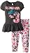 U.S. POLO ASSN. Little Girls' Bubble Sleeve Peplum Top and Print Capri Leggings