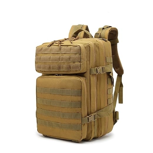 BAKUGO Mochila de tela Oxford, bolsa de viaje, mochila táctica de campo de montañismo, mochila grande 3P, mochila de camping (granate)