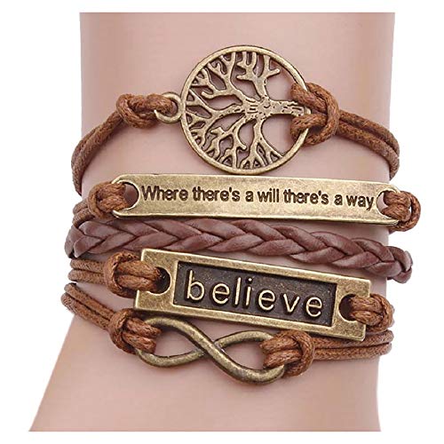 Harlorki Retro Vintage Handmade PU Leather Woven Rope Wristlet Bangle Wrist Band Hand Chain Charm Bracelet Fashion Jewelry2