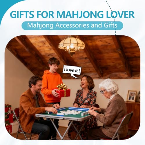 Mahjong Rack con Bolsa de Almacenaje en Terciopelo Rosa miniatura 7