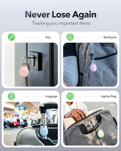 Image of Air Tracker Tags-4 Pack for Apple Find My, iOS Only, Official MFi Certified