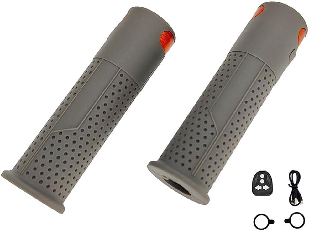 Lenkergriffe für Elektro-Scooter mit Blinker, 135 mm, Silikon/ABS, für Pro 1S/Pro 2/Mi3, 1 Paar, Schwarz/Grau