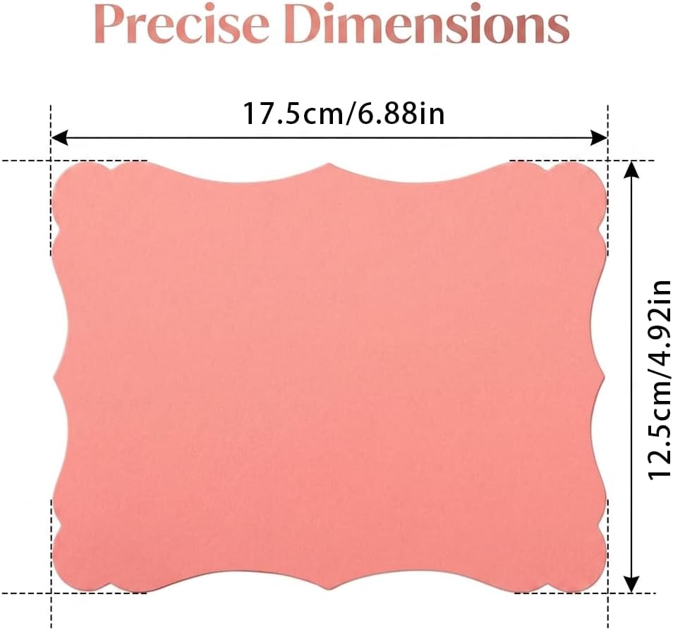 50 Pack Blank Kraft Cardstock Cards Thick Paper, 5x7 inch, Assorted 5 Pink Colors Mix
