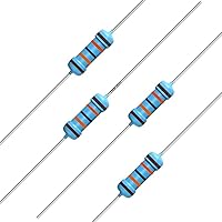 Vista 91 de 100 resistencias de 0.24 ohm 1/2 W (0.5 vatios) ±1% tolerancia de película metálica, resistencia fija múltiple de valores opcionales