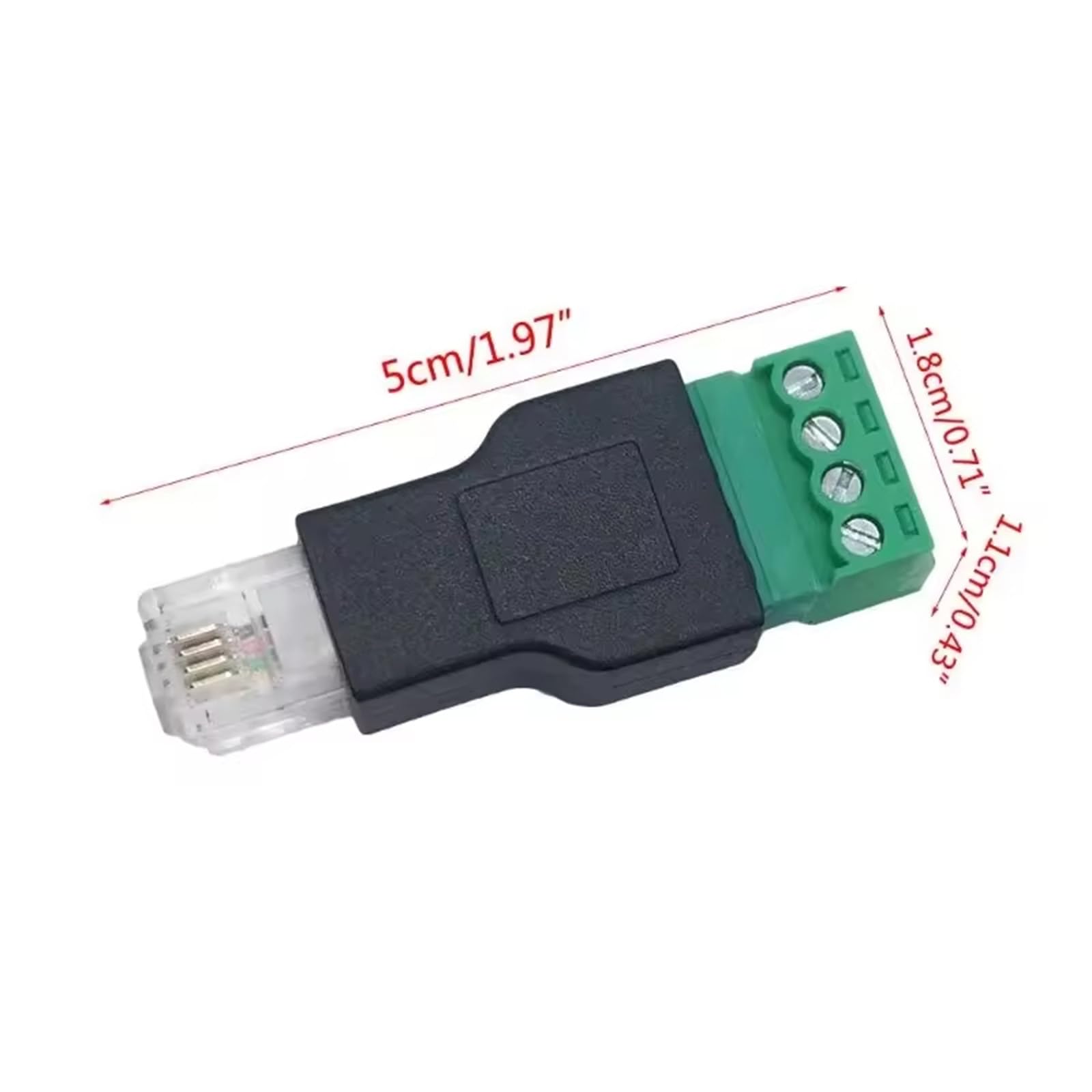 4 pezzi RJ11 6P4C 4 pin connettore connettore a vite connettori modulari per cablaggio strutturato