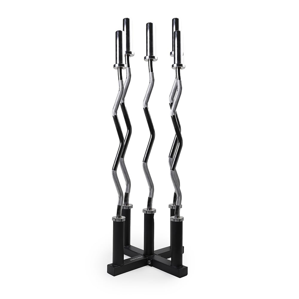 NORTHERN Olympic Barbell Rack - Floor Mounted Barbell Holder for 5 Bars, Heavy Duty Steel Storage Rack for Home Gym & Strength Training
