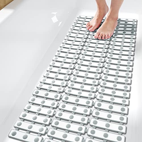 Yimobra Shaggy Fluffy Bathroom Rugs Floor Mat & Yimobra Non Slip Bathtub Shower Mat, Extra Long Bath Mat For Tub With Drain Hole And Suction Cups #TOP1