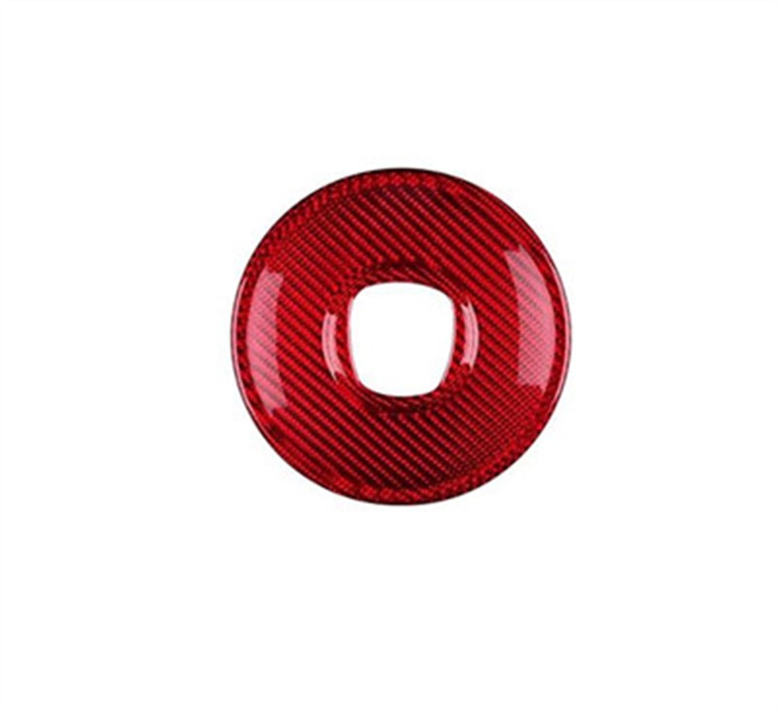 Car Interior Modification Center Steering Wheel Trim Sticker Accessories for Fiat 500 for Abarth 595 2008-2023 Anti-dust(Red Center)