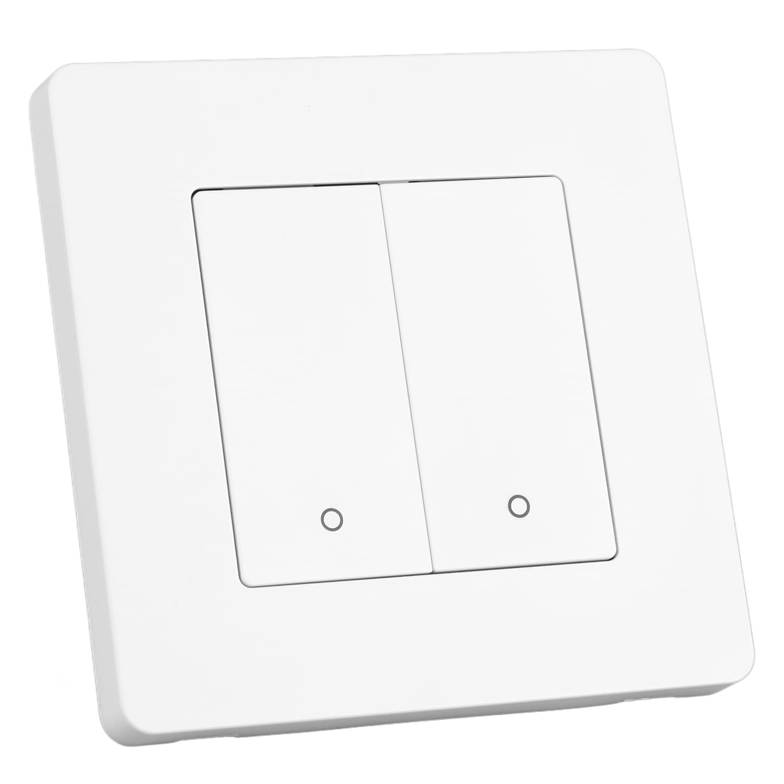 Inteligentny włącznik światła Zigbee 2-gangowy panel z funkcją odwrotnego podwójnego sterowania funkcją ściemniania rozrządu dla domowego biura AC100 240V materiał PVC (Biały)
