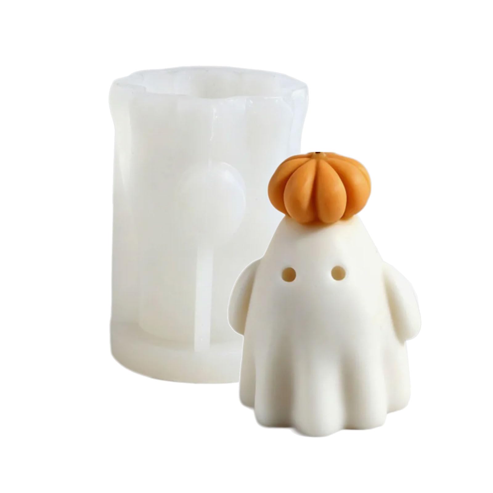 SHINLHUA Halloween Silicone Mold with Character Pumpkin Shape, Resin and Plaster Form for Fall Shelf Decor Halloween Silicone Mold Character Pumpkin Wax Pour Resin Plaster Fall Shelf Decor Party