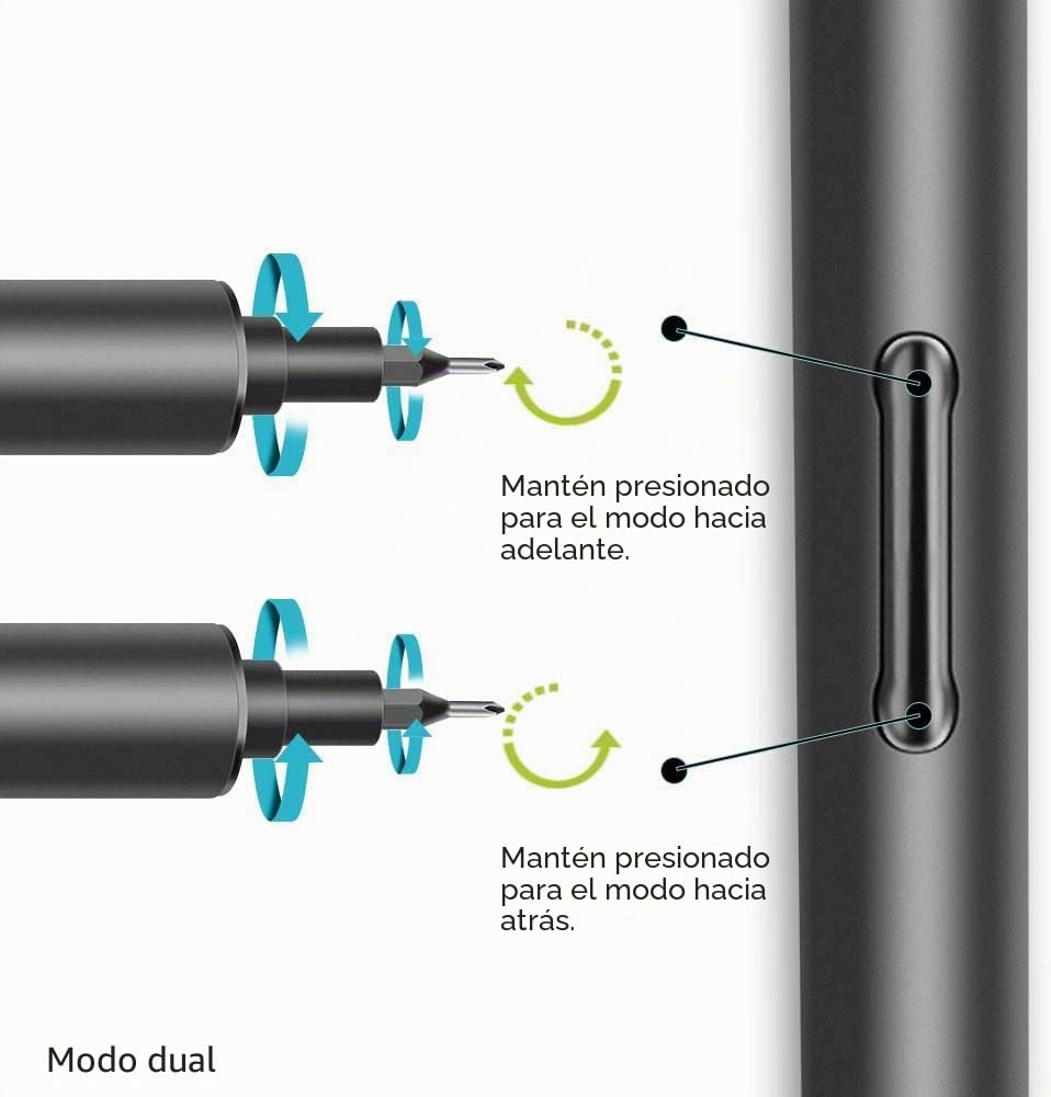 Mini destornillador eléctrico 57en1, juego de destornilladores de precisión | con 55 puntas de precisión magnéticas, par de 2 engranajes, sin cable, para cámara de teléfono reloj portátil