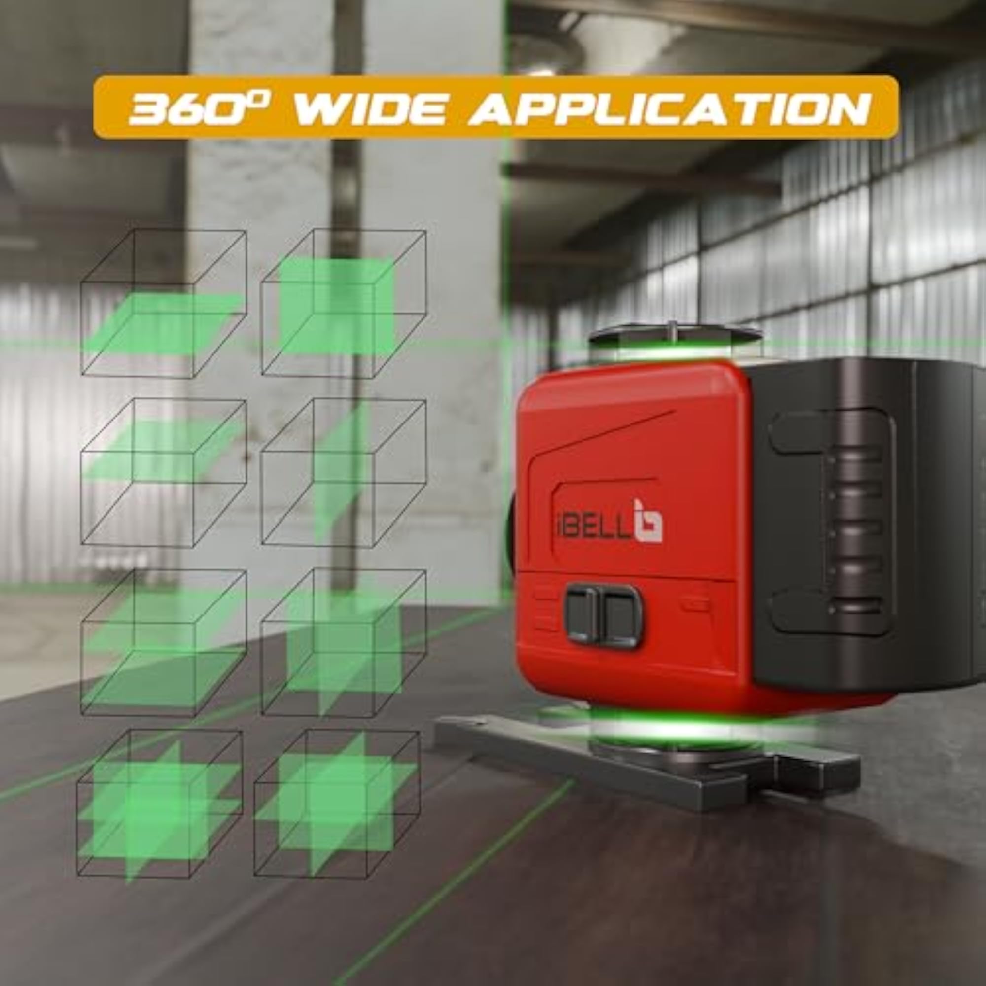 Professional 16-Line Self-Leveling Laser Level, Tripod Compatible