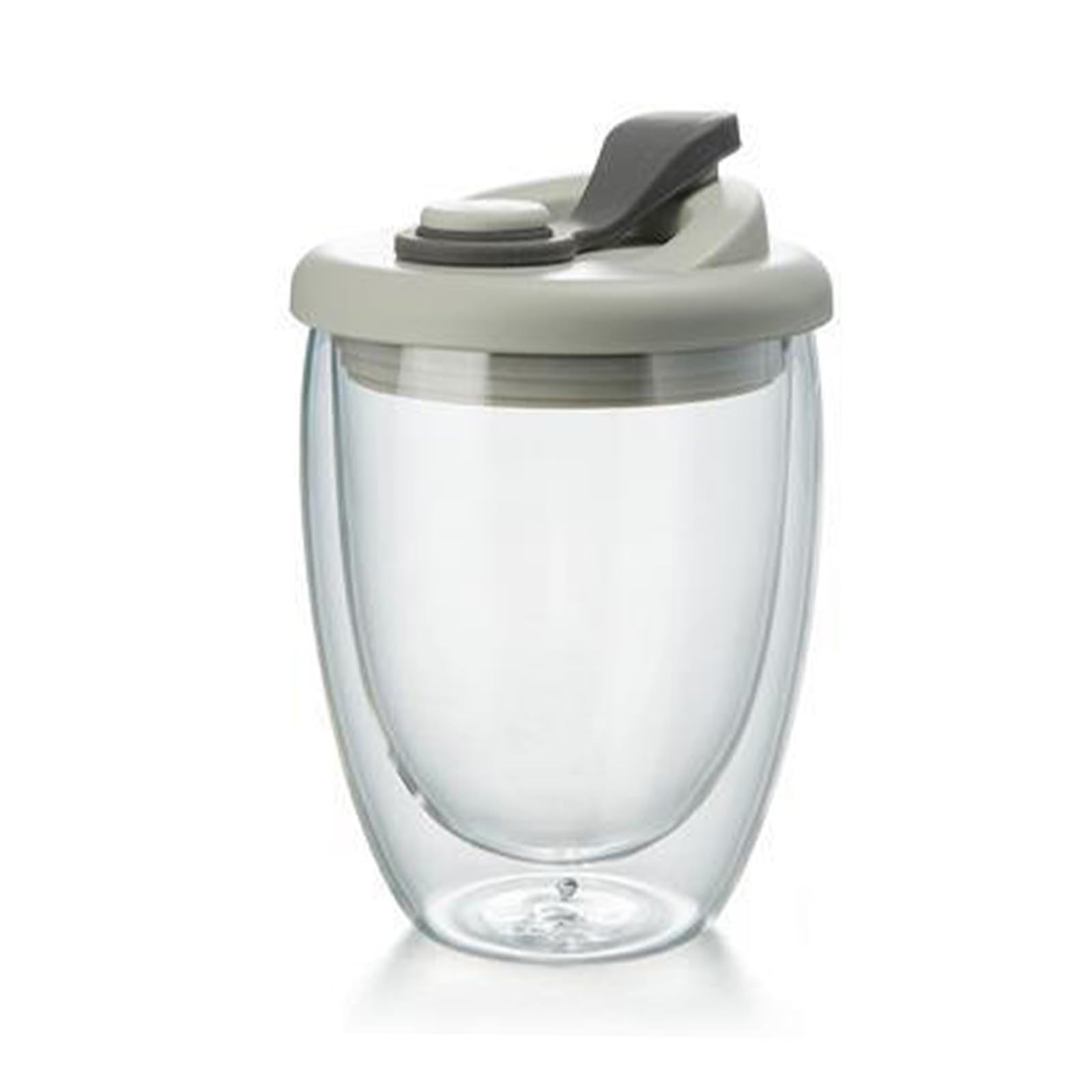 MALSSE Walled Insulated Borosilicate Glass Milk Cup Leak Proof Lid for Hot Cold Beverages 450ML 350ML 250ML Spill Proof Commuters Water Bottle