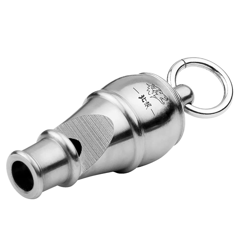 Trillerpfeife Metall Tillerpfeife Notfallpfeife Outdoor Survival Whistle Lightweight Treble Pfeife Notfalllegierung Whistle Sportpfeife Kein Bead Cavity Design (Color : Silver)