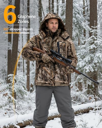 Image of Wulcea Graphene Heated Jacket for Men Fur Lined with Large Capacity Battery Pack