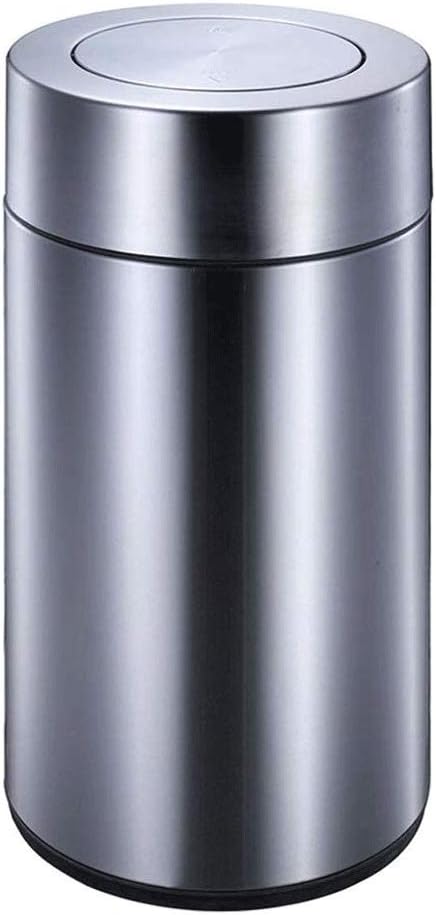 Waste Bins,Rrubbish Bin Outdoor Trash Can Open Commercial Heavy-Gauge Stainless Steel Large Trash Can Brushed Stainless Steel Round Trash Can for Mall Hotel Companies Heavy Trash Can/B/a