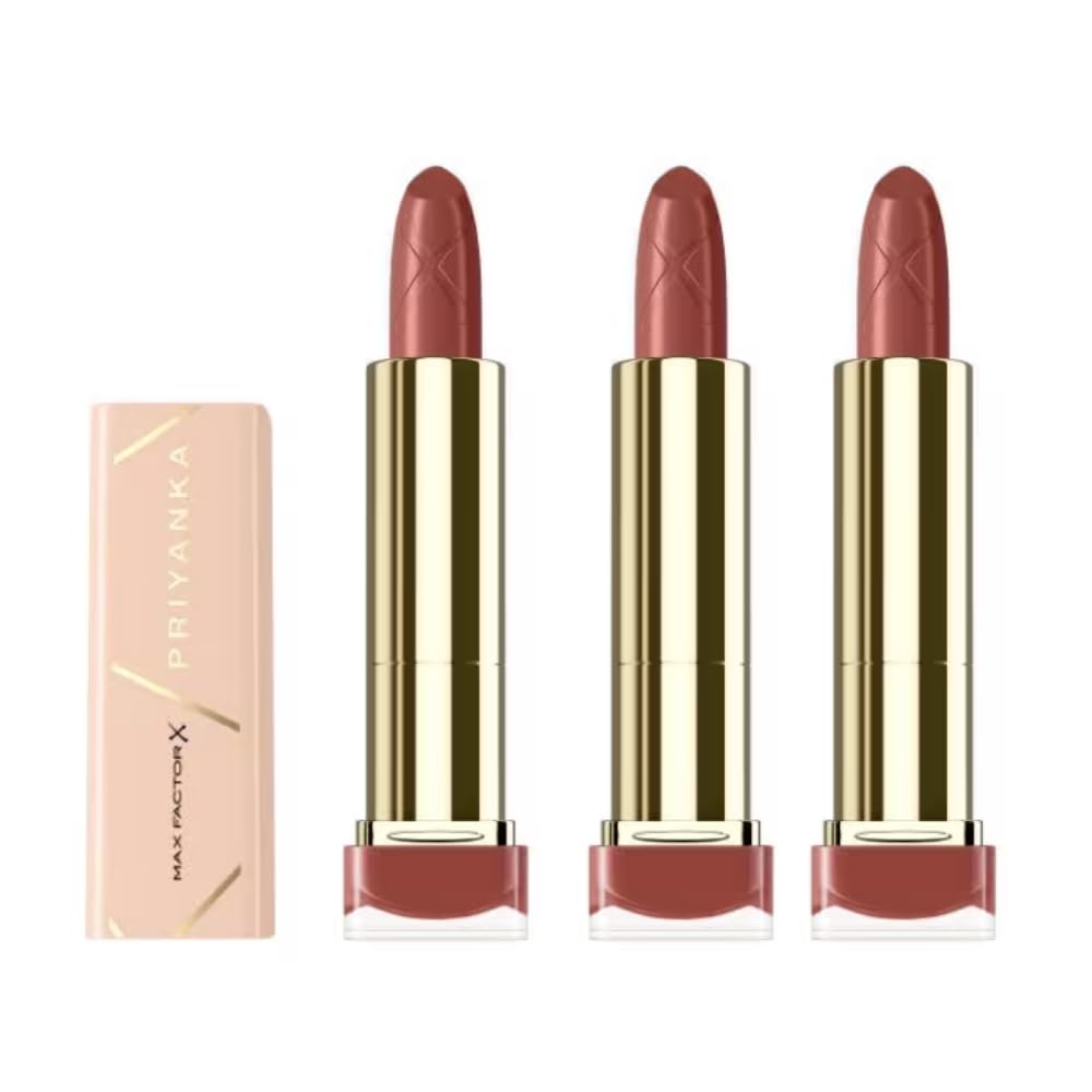 3 x Max Factor Colour Elixir Priyanka Lipstick - 012 Fresh Rose