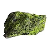 Generisch 2026 Dekorative Steine für Garten Wohnraum realistische Felsimitate zur kreativen Landschaftsgestaltung mit Moosbewuchs (Green, 35cm)