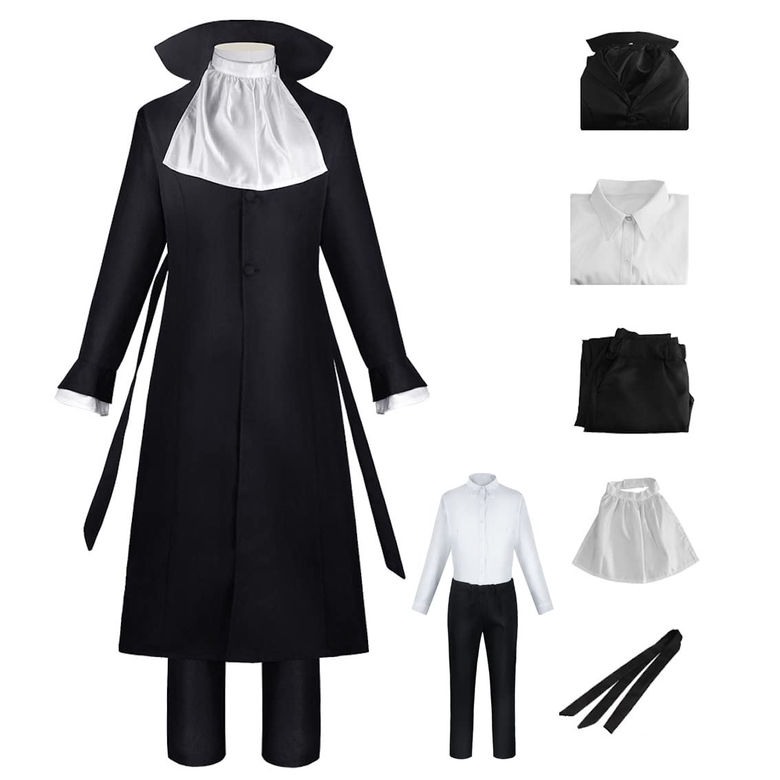 Set Akutagawa Stray Vestito Parrucca Carnevale Cosplay Dog Anime STDOG04