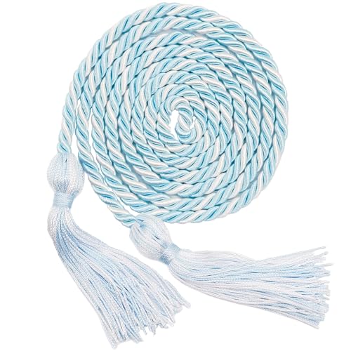Image of GraduationMall Graduation Polyester Honor Cord 68 inch SkyBlueWhite