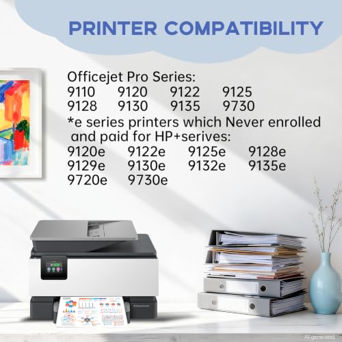 Image of Miss Deer 936e Ink Cartridges Compatible for 936 936e 936xl Ink Cartridges Work with OfficeJet 9122e OfficeJet Pro 9110b 9125e 9128e 9130b 9135e OfficeJet Pro Wide Format 9730e,4 Pack