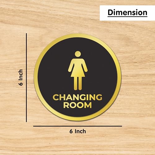 Image of Rousrie Changing Room Stickers For Glass Doors (Size: 6 Inch) For Office, Stores, Cafe, Hotel, Restaurant, Business & Shop, Self-Adhesive, (Acrylic Signage)