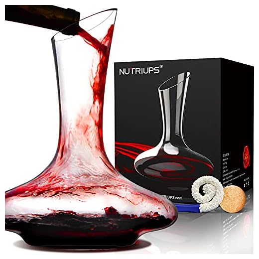 Weindekanter Dekanter Rotwein für 750ml Weinkaraffe 1.8L Dekantierer & Korkverschluss Wein Dekanter Red Wine Decanter Handgemacht Weinkaraffen Bleifreie Karaffe für Rotwein Dekanter