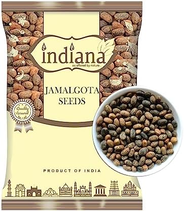 Indiana as offered by nature Jamalgota Seed | Croton Seed | Croton Tiglium Seed | Jamalghota Seed(200Gm)