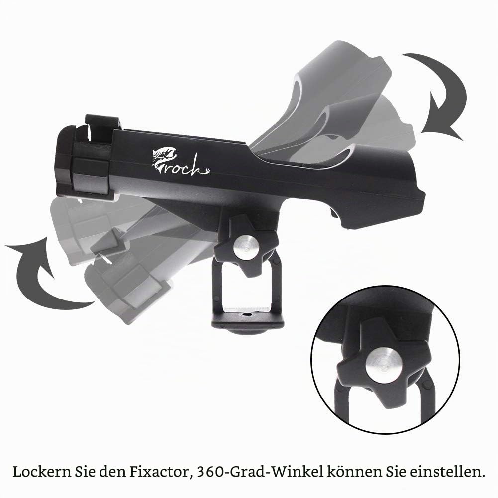 2 x Rutenhalter Stabil 360 Grad Drehung einfach einstellbar für Boot Kajak
