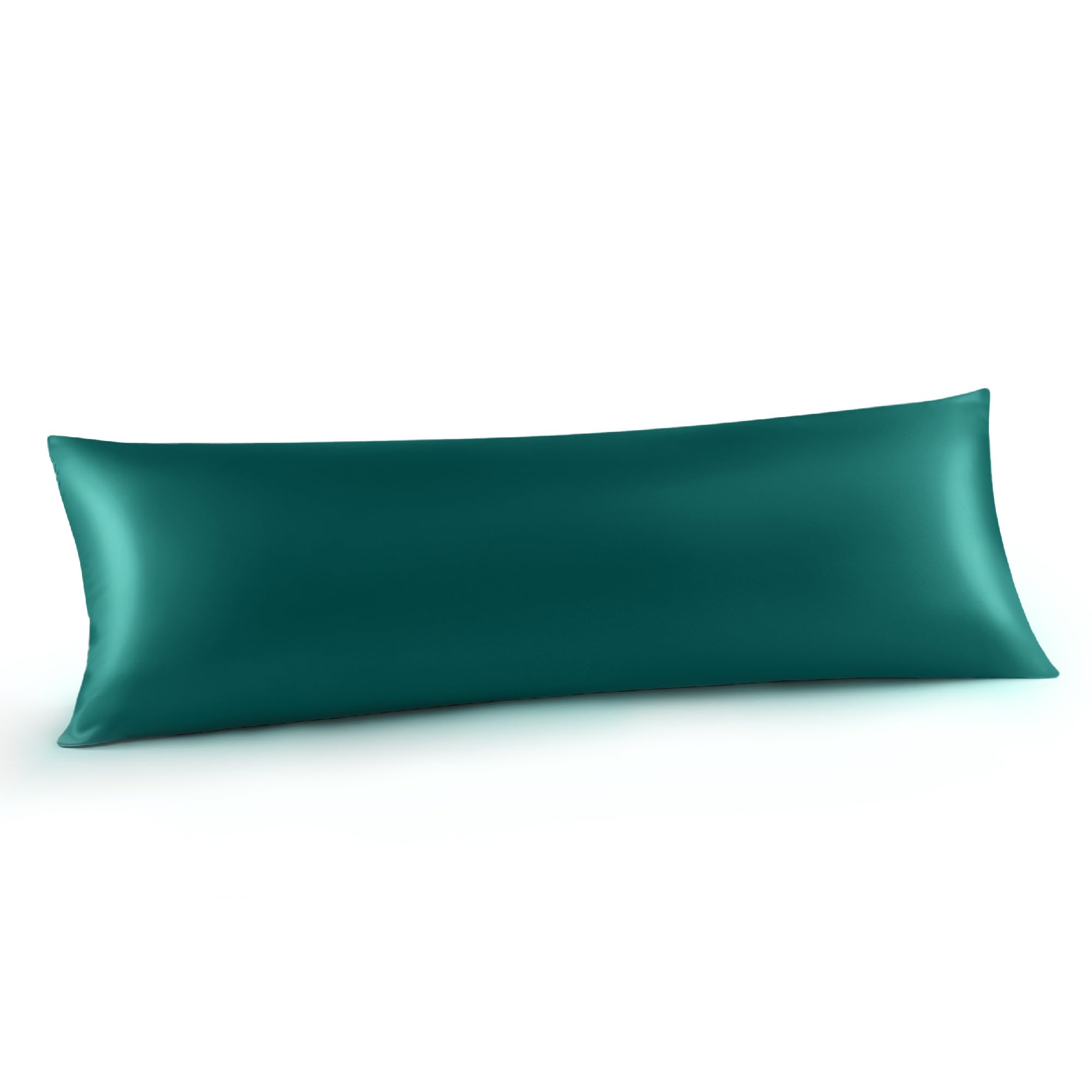 INFIIXSO Body Pillow Cover with Zipper, Luxury Mulberry Silk Body Pillow Case 20x54 Inches, Ultra Smooth and Soft Cooling Long Pillowcase, Gift for Women, Men(Teal)