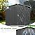 Patiowell 8x8 FT Outdoor Storage Shed, Garden Tool Storage Sheds with Sloping Roof and Double Lockable Door, Outdoor Shed for Backyard Patio Lawn, Black