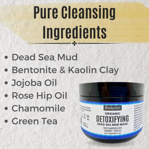 Ibodycare Dead Sea Mud Mask Bundle For Cleansing Face And Body, Clean Pores, Purify, Moisturize With Kaolin Clay, Green Tea, Bentonite Clay (Unscented) #TOP4