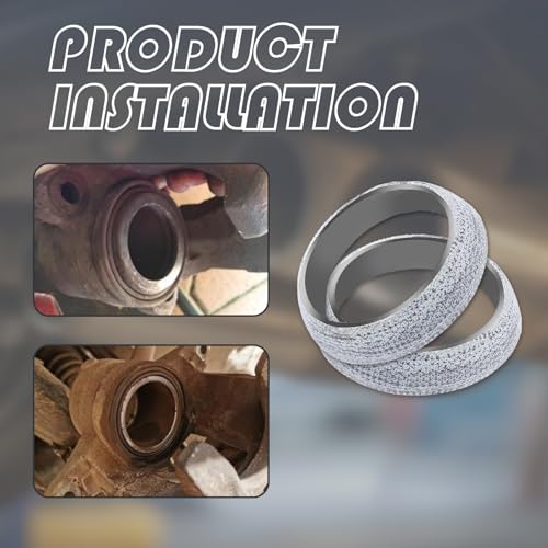 Image of 65mm Car ID Exhaust Gasket, High-Grade Graphite Manifold Donut Gaskets for Muffler Sealing, Leakproof Muffler & Downpipe Exhaust Flange Replacement for 2-1 /2 inch Pipes, SUV, Truck, RV