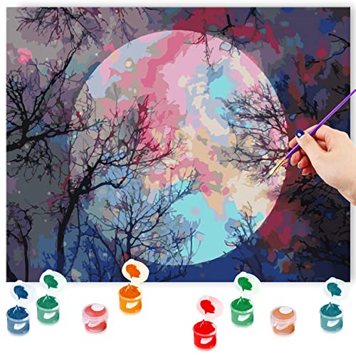 HOLXSW Malen Nach Zahlen – Waschbär Im Baum, 40x50 Cm Leinwand, Acrylfarben & Pinsel-Set, DIY Ölgemälde Für Erwachsene & Kinder