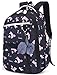 Geek-M Sac à Dos femme College Scolaire Sac Toile Sac à dos Sac École Ado Fille Cartable Collège Sac d'école (Noir)