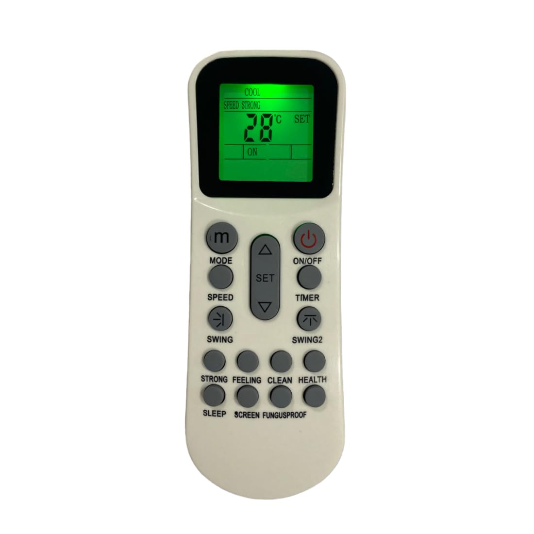 Upix AC Remote No. 125 (with Backlight), Compatible/Replacement for Godrej AC Remote (Exactly Same Remote Will Only Work)