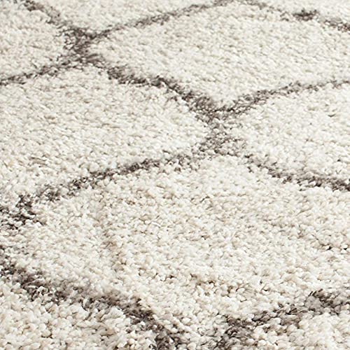 Image of SS Malik Handloom Soft Shaggy Rugs Fluffy Home Decorative Large Carpet for Living Room 2-inch Thick Carpet (2x4 Feet, Ivory Beige)