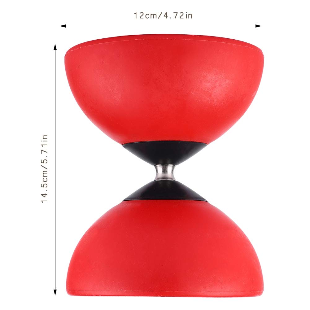 Cuscinetto Cinese Yoyo Diabolo, Giocattolo Cinese Yoyo Diabolo, Bastoncini Diablolo Colorati Diabolo per Principianti e Giocatori Intermedi (Red)