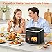 OLIXIS 4QT Air Fryer with Visible Window, 1500W Digital Touchscreen Air Fryer with 8 Presets, Auto Shut Off & Nonstick Dishwasher Safe Basket, 60-Min Timer, Max 400°F, Black