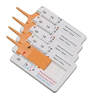 4 stuks bandenprofieldieptemeters, profieldieptemeter, digitale bandenprofieldiepte meetbereik 0-20 mm, instelbare…