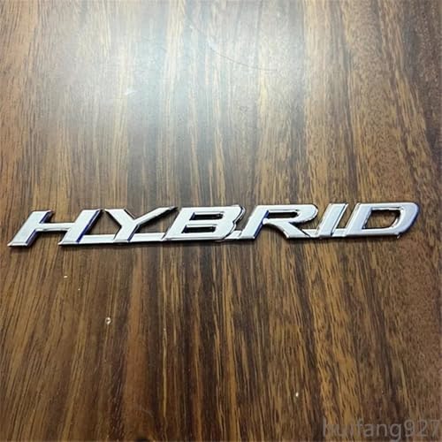 Image of 1x Metal Hybrid Emblem Fits for 19-23 Rear Door Left Hand Badge Decals (Silver)
