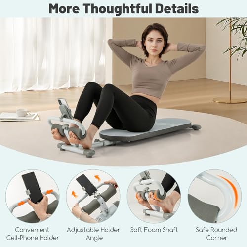 COSTWAY Sit Up Bench, 150KG Foldable Abdominal Training Workout Bench with 3 Gear Adjustable Angles and Adjustable Length, Versatile AB Crunch Machine Fitness Equipment for Home Gym - Image 8