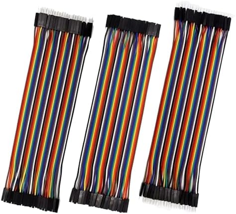 120pcs Multicolored Dupont Wire,Jumper Wires,Dupont Breadboard Ribbon Cables,40pin Male to Male,40pin Female to Female,40pin Male to Male Breadboard Jumper Ribbon Cables Kit,Compatible for Arduino
